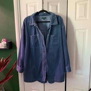 Madewell Kentwood Blue Corduroy Button Down